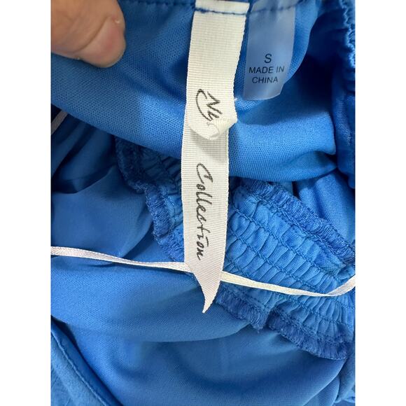 NY Collections blue strap sleeves asymmetrical dress size Small - Picture 3 of 12